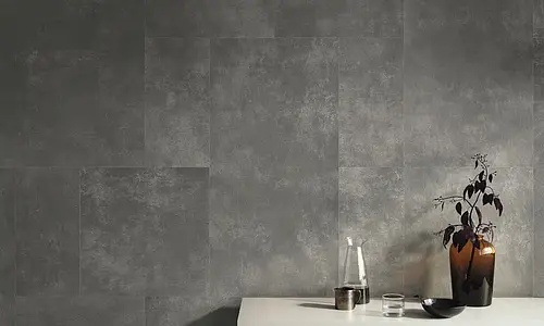 Effekt beton, Farve grå, Grundflise, Glaseret porcelænsstentøj, 60x60 cm, Overflade skridsikker