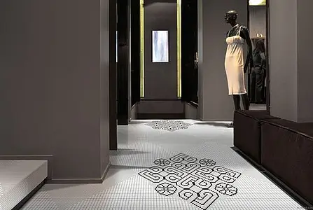 Mozaika, Kolor biały, Ceramika, 30x30 cm, Powierzchnia półmatowa