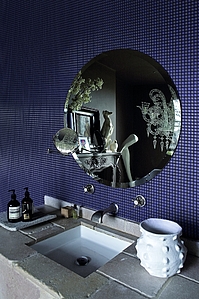 Mosaic tile, Effect unicolor, Color violet, Ceramics, 30x30 cm, Finish glossy