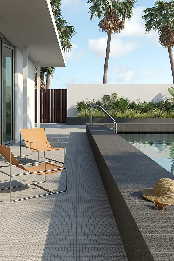 Mosaic tile, Effect other stones, Color grey, Glazed porcelain stoneware, 30x30 cm, Finish antislip