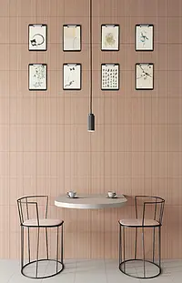 Background tile, Effect unicolor, Color beige, Glazed porcelain stoneware, 7.5x30 cm, Finish matte