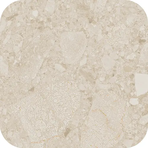 Arcana Ceramica, Black&Cream, Checkers Rounded Cream Beach