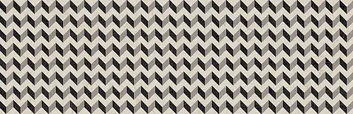 Arcana Tiles, Black&Cream, Cream-R Zigzag