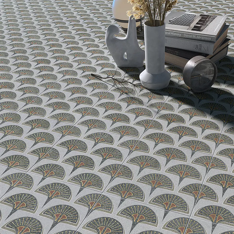 Background tile, Effect other stones, Color grey, Glazed porcelain stoneware, 20x20 cm, Finish antislip