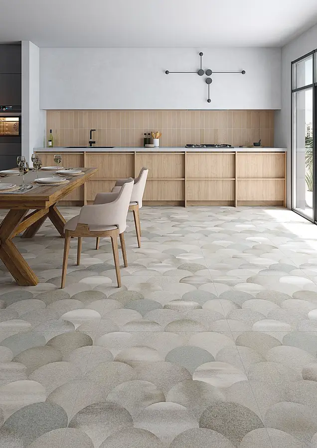 Background tile, Effect other stones, Color beige,grey, Glazed porcelain stoneware, 80x80 cm, Finish antislip