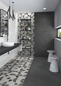 Effect stone, Color grey, Style patchwork, Background tile, Glazed porcelain stoneware, 20x20 cm, Finish antislip
