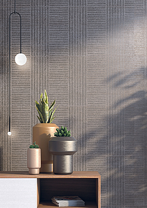 Background tile, Effect metal, Color grey, Ceramics, 32x99 cm, Finish matte
