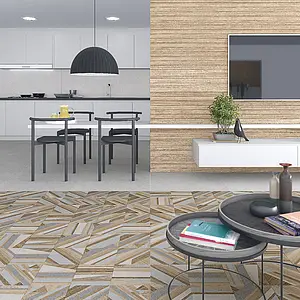 Background tile, Effect wood, Color beige, Ceramics, 32x99 cm, Finish matte
