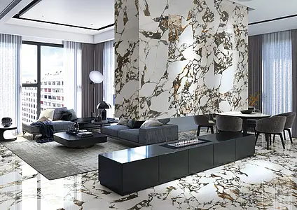 Background tile, Effect stone,other marbles, Color white,brown, Glazed porcelain stoneware, 59.3x119.3 cm, Finish polished