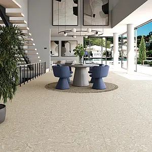 Grundflise, Effekt beton, Farve beige, Glaseret porcelænsstentøj, 80x80 cm, Overflade mat
