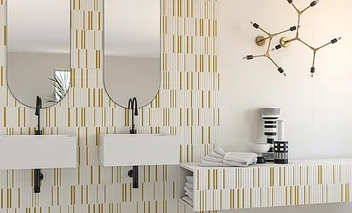 Background tile, Effect unicolor, Color white, Ceramics, 32x99 cm, Finish matte