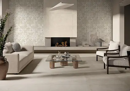 Background tile, Effect other stones, Color beige, Glazed porcelain stoneware, 90x90 cm, Finish antislip