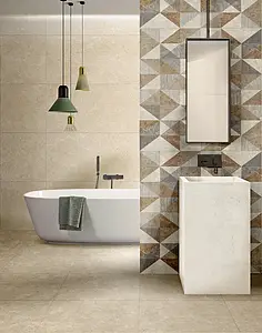 Carrelage, Effet autres types de pierre, Teinte beige, Grès cérame émaillé, 60x120 cm, Surface antidérapante