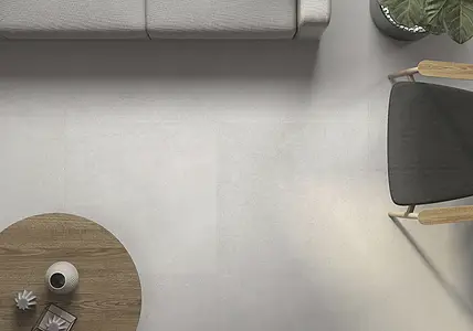 Carrelage, Effet béton, Teinte blanche, Grès cérame émaillé, 75x75 cm, Surface antidérapante