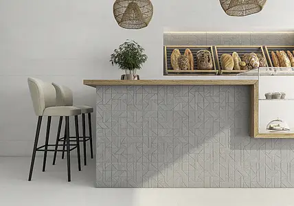 Background tile, Effect concrete, Color grey, Ceramics, 25x75 cm, Finish matte