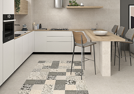Kalksten Ceramic Tiles produced by Argenta, Style patchwork, Stone, terrazzo effect