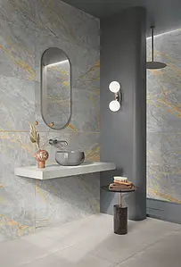 Background tile, Effect stone,other marbles, Color grey, Glazed porcelain stoneware, 60x120 cm, Finish semi-polished