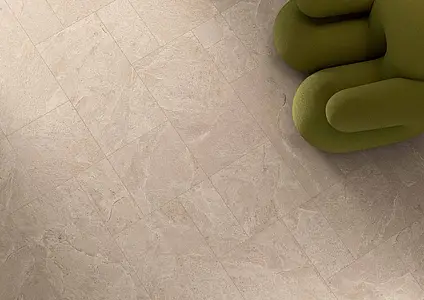 Grundflise, Effekt skifer, Farve beige, Glaseret porcelænsstentøj, 60x90 cm, Overflade skridsikker