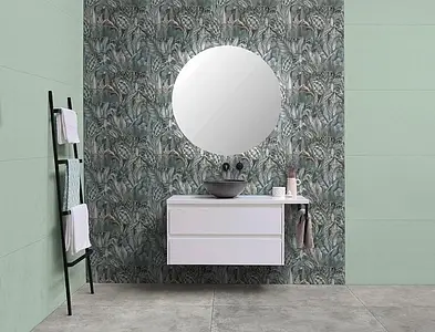 Background tile, Effect unicolor, Color green, Ceramics, 60x120 cm, Finish matte