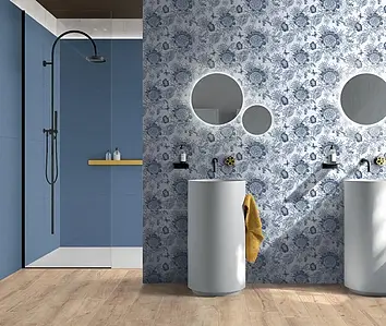 Effect unicolor, Color navy blue, Background tile, Ceramics, 60x120 cm, Finish matte