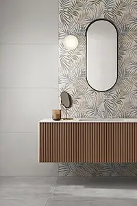 Background tile, Effect unicolor, Color white, Ceramics, 60x120 cm, Finish matte