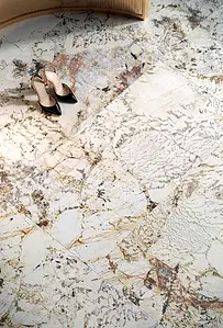 Grundflise, Effekt sten,other marbles, Farve hvid, Glaseret porcelænsstentøj, 60x120 cm, Overflade mat