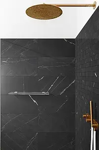 Mosaik, Optik stein,andere steine, Farbe schwarze, Unglasiertes Feinsteinzeug, 30x30 cm, Oberfläche rutschfeste