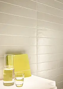 Hintergrundfliesen, Optik unicolor, Farbe beige, Keramik, 10x50.2 cm, Oberfläche matte
