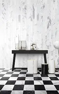 Background tile, Effect stone, Color white, Unglazed porcelain stoneware, 19.5x19.5 cm, Finish antislip