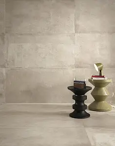 Grundflise, Effekt beton, Farve beige, Glaseret porcelænsstentøj, 30x60 cm, Overflade skridsikker