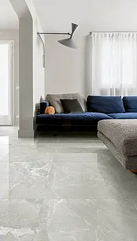 Piastrella di fondo, Effetto pietra,altri tipi di marmo, Colore grigio, Gres porcellanato non smaltato, 59.5x59.5 cm, Superficie levigata