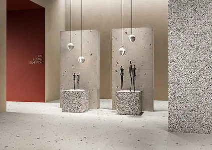 Bakgrundskakel, Textur betong, Färg beige, Glaserad granitkeramik, 59.5x119.2 cm, Yta halksäker