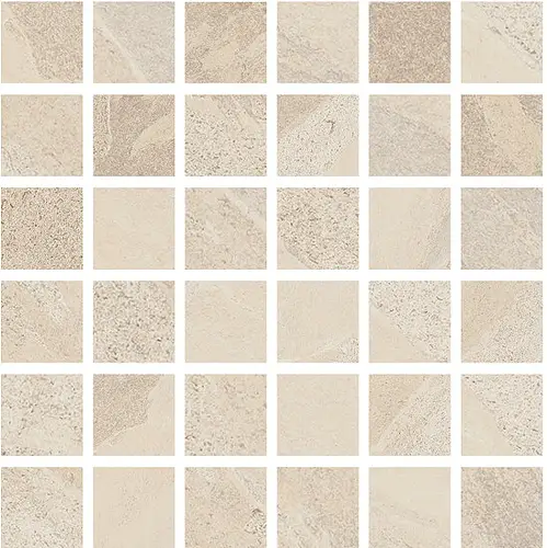 Ascot Ceramiche, Limequartz, LQM22MR_LimequartzMos.Mix(36Pz)EcruMat