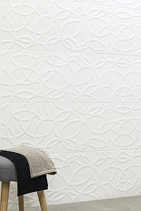 Фоновая плитка, Цвет белый, Керамика, 33.3x100 см, Поверхность матовая