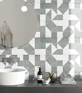 Background tile, Color grey, Ceramics, 25x75 cm, Finish glossy