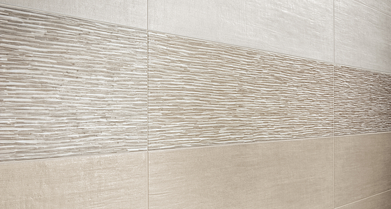 Basistegels, Effect parelmoer-look,betonlook, Kleur beige, Keramiek, 33.3x100 cm, Oppervlak mat