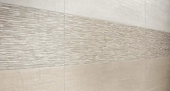 Grundflise, Effekt perlemor,beton, Farve beige, Keramik, 33.3x100 cm, Overflade mat
