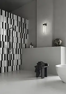 Background tile, Effect concrete, Color white, Glazed porcelain stoneware, 120x120 cm, Finish antislip