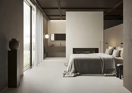 Background tile, Effect concrete, Color beige, Glazed porcelain stoneware, 120x120 cm, Finish antislip