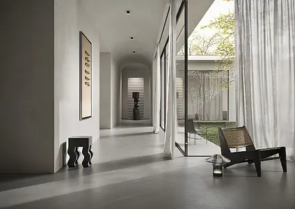 Background tile, Effect concrete, Color grey, Glazed porcelain stoneware, 120x120 cm, Finish antislip