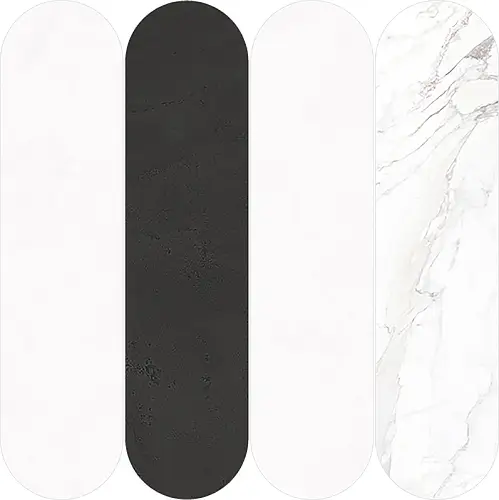 Ascot Ceramiche, Pigmenta, 02PIGMMIXBW_PigmentaMosOvaliT4MixB&W