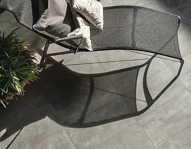 Grundflise, Effekt beton, Farve grå, Glaseret porcelænsstentøj, 30x60 cm, Overflade skridsikker