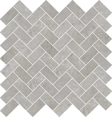 Ascot Ceramiche, Saint Remy, 02ASRMH40L_SaintRemyMosHerringbonegrigioLap