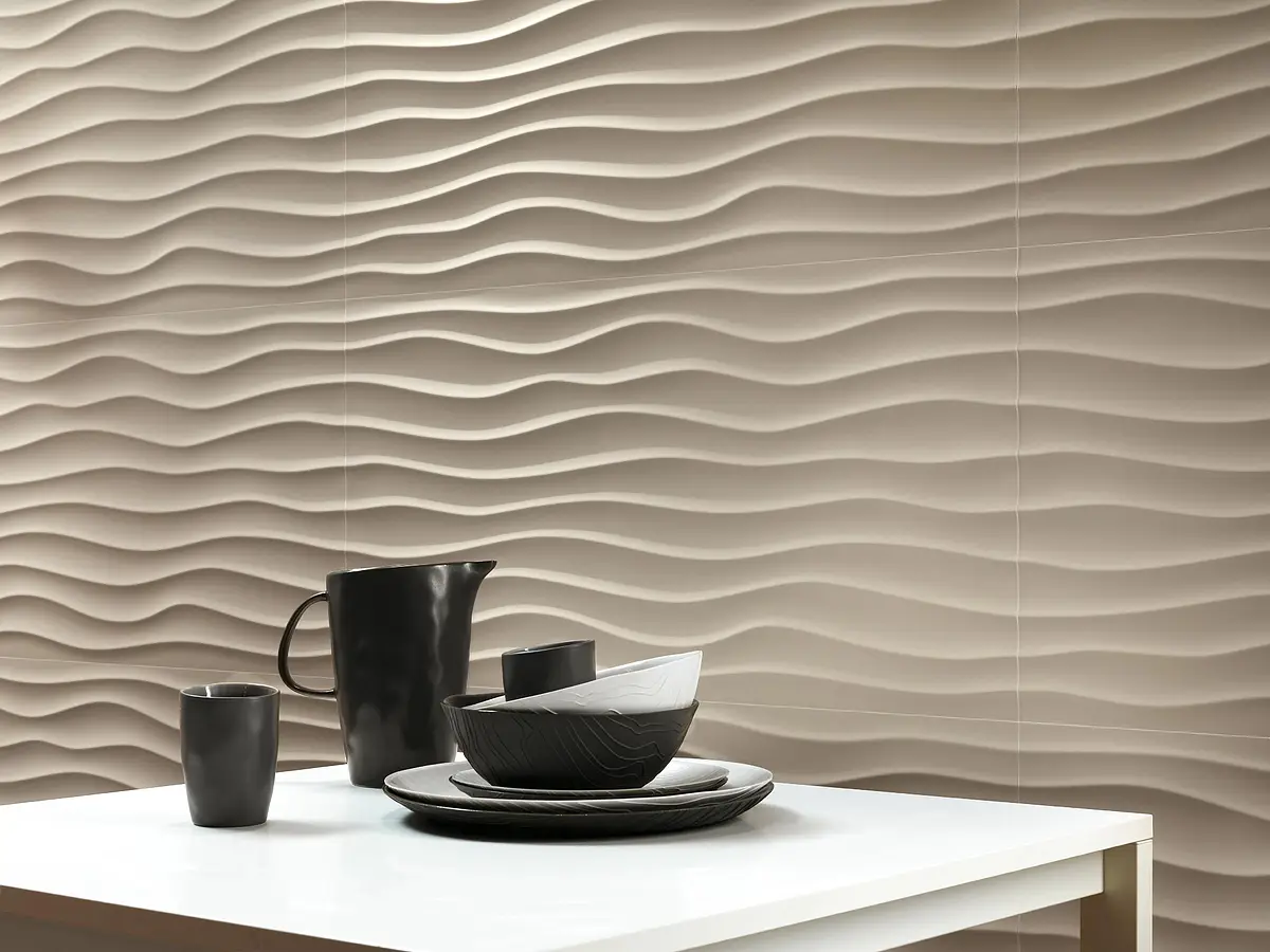 Background tile, Effect unicolor, Color beige, Ceramics, 40x80 cm, Finish matte