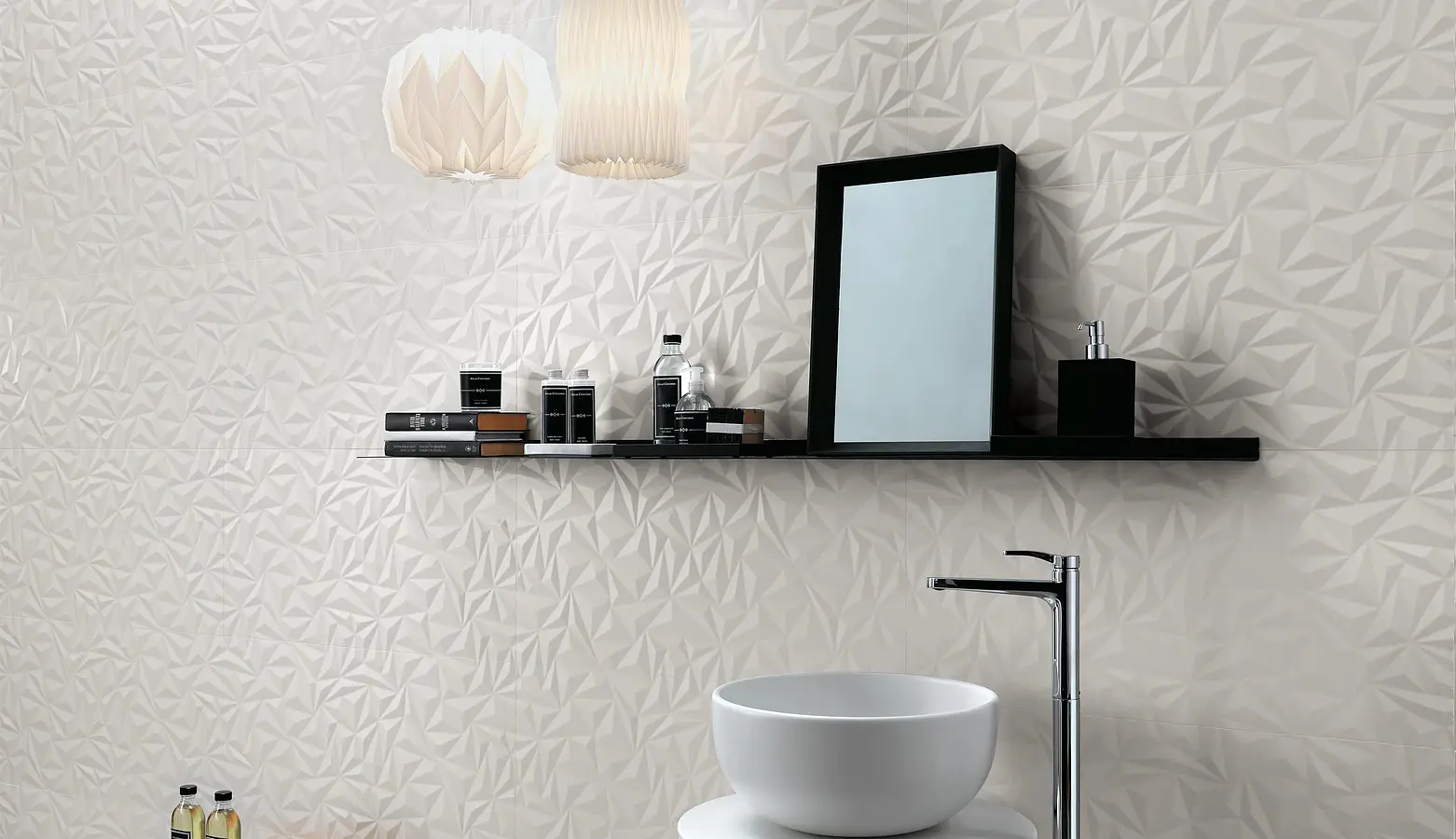 Background tile, Effect unicolor, Color white, Ceramics, 40x80 cm, Finish matte