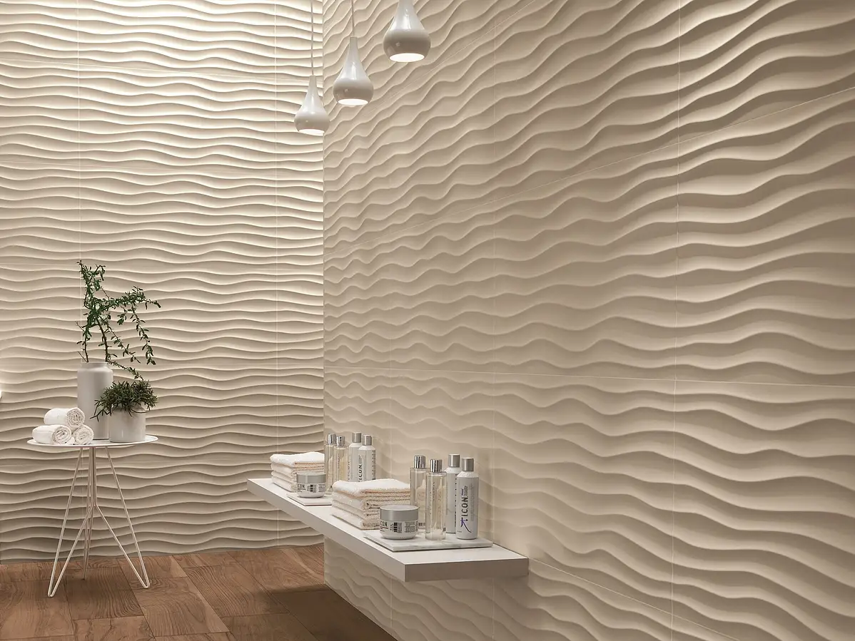 Background tile, Effect unicolor, Color beige, Ceramics, 40x80 cm, Finish matte
