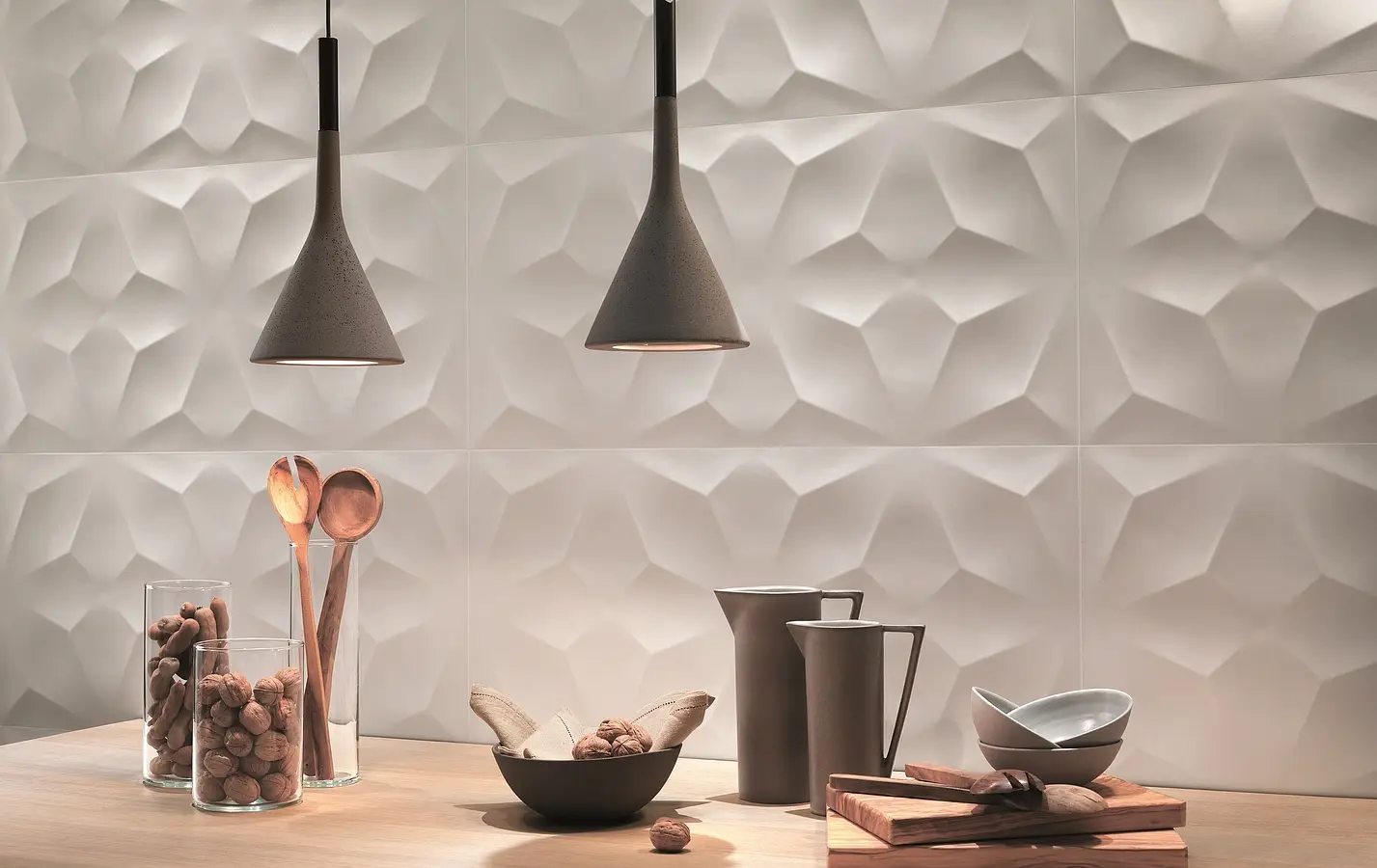 Background tile, Effect unicolor, Color white, Ceramics, 40x80 cm, Finish matte