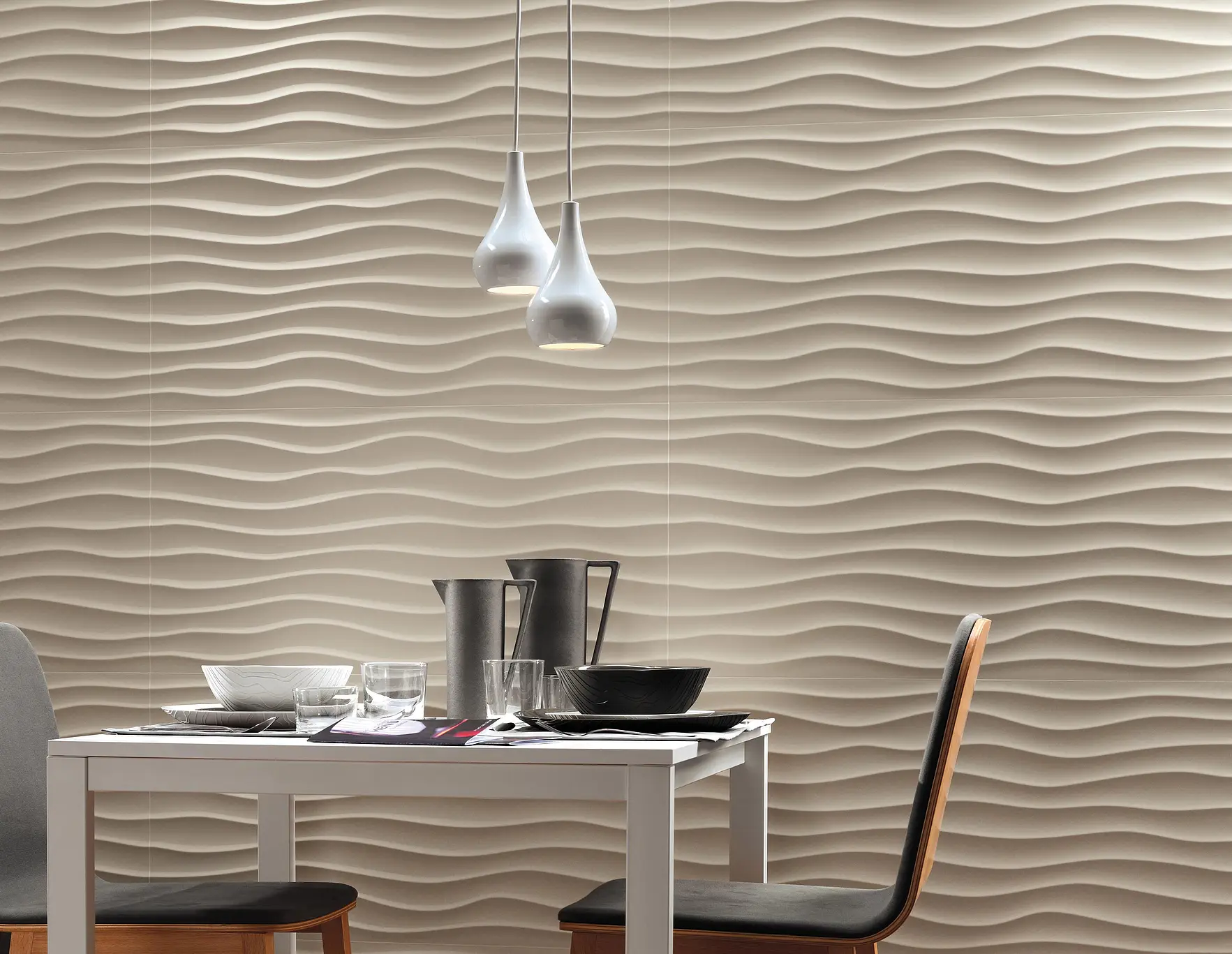 Background tile, Color beige, Ceramics, 40x80 cm, Finish matte