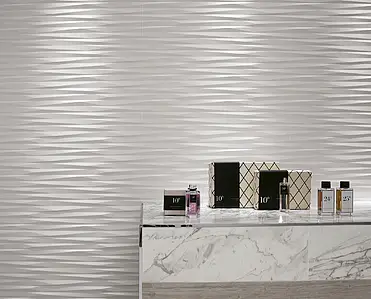 Background tile, Color white, Ceramics, 40x80 cm, Finish matte