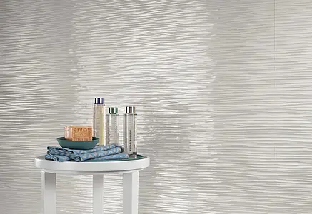 Background tile, Color white, Ceramics, 40x80 cm, Finish glossy